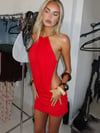 EVANNA SIRT DEKOLTELİ ELBİSE
