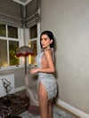 GARMEN SAKALLI ZİNCİR DETAY ELBİSE