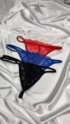 Kadın Siyah Transparan Dantel Tanga Külot