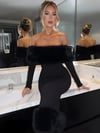 KELLY KÜRK DETAY MİDİ ELBİSE