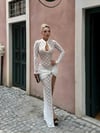 LZ DANTEL UZUN KOL  ELBİSE