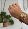 14K Altın Kaplama Burgu Model Alttan Sıkıştırmalı Bileklik