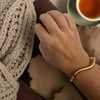 14K Altın Kaplama Plaka Model Geometrik Bileklik