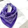 3'lü Etnik Desenli Mor, Açık Kahve Ve Gri Renk %100 Koton Bandana