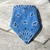 Açık Mavi Renk  desenli%100 koton Bandana