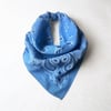 Açık Mavi Renk  desenli%100 koton Bandana