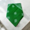 Açık Yeşil Renk Etnik Desenli %100 Koton Bandana