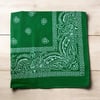 Açık Yeşil Renk Etnik Desenli %100 Koton Bandana