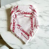 Atatürk Imzalı Beyaz Renk Unisex Cotton Bandana 