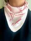 Atatürk imzalı Beyaz Unisex %100 Koton Bandana 23 NISAN,29EKIM