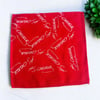 Atatürk imzalı Kırmızı Unisex %100 Koton Bandana 23 NISAN,29EKIM