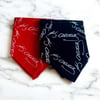 Atatürk Imzalı Kırmızı ve Siyah 2'li Renk Unisex Cotton Bandana Fular 23 Nisan Bandana