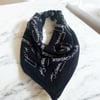 Atatürk Imzalı  Siyah  Renk Unisex Cotton Bandana 
