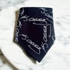 Atatürk imzalı Siyah Unisex %100 Koton Bandana 23 NISAN,29EKIM