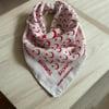 Ay Yıldızlı Beyaz Renk Unisex Cotton Bandana