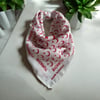 Ay Yıldızlı Beyaz Renk Unisex Cotton Bandana