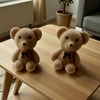 Bej Renk Peluş Ayıcık Küpe