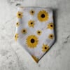 Beyaz Renk Güneş desenli %100 Koton Bandana