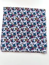 Beyaz Renk Küçük Çiçekli %100 Koton Bandana