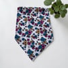 Beyaz Renk Küçük Çiçekli %100 Koton Bandana