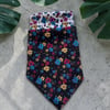 Beyaz ve Siyah Renk Küçük Çiçekli 2'li %100 Koton Bandana