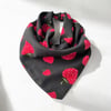 Beyazz Ve Siyah Renk Çilek Desenli %100 Koton bandana