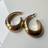 Gold Renk oval Bombeli halka küpe