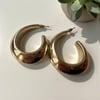 Gold Renk oval Bombeli halka küpe