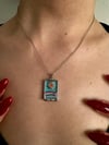 Gümüş Renk Zincir Üzerine  Çelik The Sun Tarot Kartı Kolye