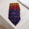Hardal, Kırmızı ve Mor Renk Küçük çiçekli %100 Koton Bandana