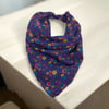Hardal, Kırmızı ve Mor Renk Küçük çiçekli %100 Koton Bandana