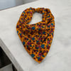 Hardal, Kırmızı ve Mor Renk Küçük çiçekli %100 Koton Bandana