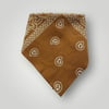Hardal Renk Etnik Desenli %100 Koton Bandana