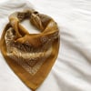 Hardal Renk Etnik Desenli %100 Koton Bandana