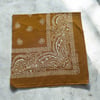 Hardal Renk Etnik Desenli %100 Koton Bandana