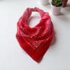 Kırmızı Renk  desenli %100 Koton Bandana