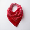Kırmızı Renk  desenli %100 Koton Bandana