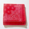 Kırmızı Renk  desenli %100 Koton Bandana