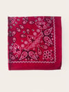 Kırmızı Renk  desenli%100 koton Bandana