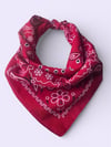 Kırmızı Renk  desenli%100 koton Bandana
