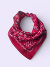 Kırmızı Renk  desenli%100 koton Bandana
