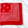 Kırmızı Renk Etnik Desenli %100 Koton Bandana, Saç Bandı