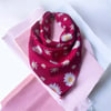 Kırmızı Renk Güneş desenli %100 Koton Bandana