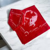 Kırmızı Renk Unisex Atatürk Imzalı ve Atatürk Portreli ikili Bandana 23 Nisan Bandanası