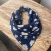 Lacivert Renk Güneş desenli %100 Koton Bandana