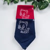 Lacivert Ve Kırmızı Kedi Figürlü 2'li %100 Koton Bandana