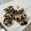 Leopar Ve Üst Kısmı Ve Araları İncili Küpe Uzunluk 12cm 
