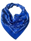 Mavi Renk  desenli%100 koton Bandana