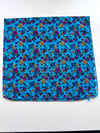 Mavi Renk Küçük Çiçekli %100 Koton Bandana