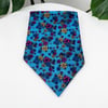 Mavi Renk Küçük Çiçekli %100 Koton Bandana